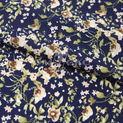 Плательная ткань "Фламенко" 1.1, 80 гр/м2, шир.150 см, принт растительный - купить в Березниках. Цена 241.49 руб.