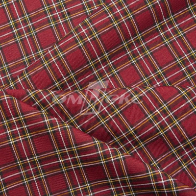 Ткань костюмная клетка 24379 2012, 230 гр/м2, шир.150см, цвет бордовый/бел/жел - купить в Березниках. Цена 539.74 руб.