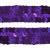 Тесьма с пайетками 12, шир. 20 мм/уп. 25+/-1 м, цвет фиолет - купить в Березниках. Цена: 778.19 руб.