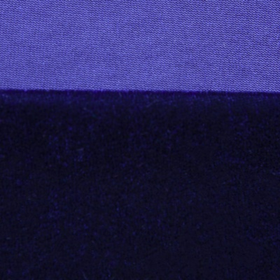 Бархат стрейч №14, 240 гр/м2, шир.160 см, (2,6 м/кг), цвет т.синий - купить в Березниках. Цена 740.88 руб.