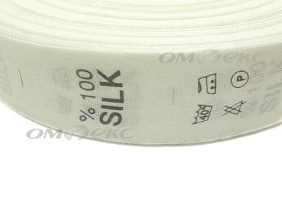 Состав и уход за тк.100% Silk (1000 шт) - купить в Березниках. Цена: 520.46 руб.