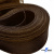 Регилиновая лента, шир.80мм, (уп.25 ярд), цв.- коричневый - купить в Березниках. Цена: 648.89 руб.