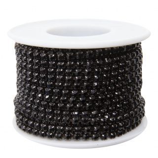 Цепь со стразами SS10 (упак 10 ярд) цв BLACK (1)