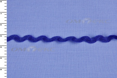 Тесьма плетеная "Вьюнчик"/синий - купить в Березниках. Цена: 40.72 руб.