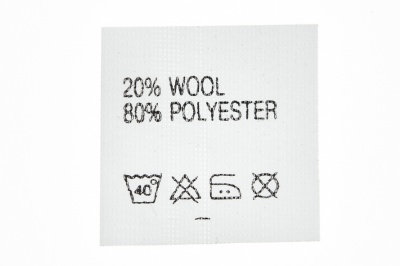 Состав и уход 20% wool 80% poliester - купить в Березниках. Цена: 64.21 руб.