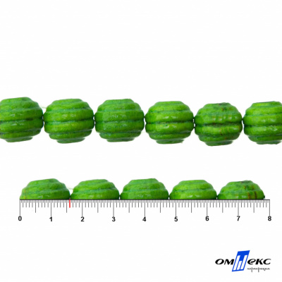 0309-Бусины деревянные "ОмТекс", 16 мм, упак.50+/-3шт, цв.019-зеленый - купить в Березниках. Цена: 62.22 руб.