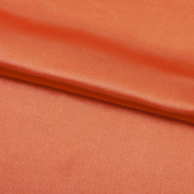 Поли креп-сатин 17-1350, 120 гр/м2, шир.150см, цвет оранжевый - купить в Березниках. Цена 155.57 руб.