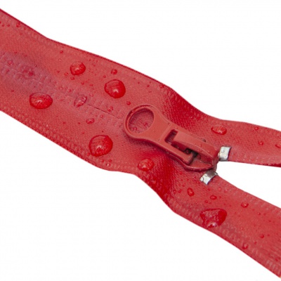 Молния водонепроницаемая PVC Т-7, 20 см, неразъемная, цвет (820)-красный - купить в Березниках. Цена: 21.56 руб.