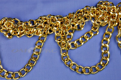 Цепь металл декоративная №11 (17*13) золото (10+/-1 м)  - купить в Березниках. Цена: 1 341.87 руб.