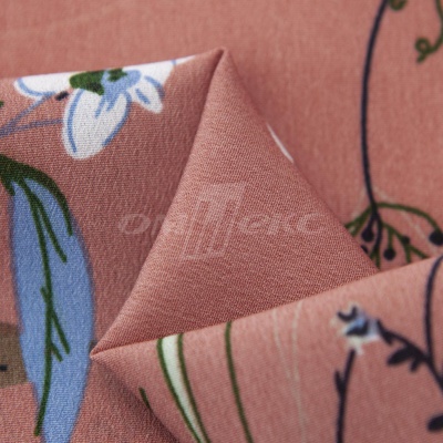 Плательная ткань "Фламенко" 2.1, 80 гр/м2, шир.150 см, принт растительный - купить в Березниках. Цена 311.05 руб.