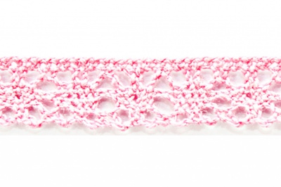 Тесьма кружевная 0621-1607, шир. 15 мм/уп. 20+/-1 м, цвет 096-розовый - купить в Березниках. Цена: 302.42 руб.
