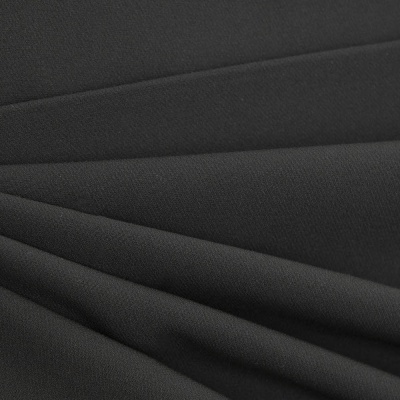 Костюмная ткань "Элис", 220 гр/м2, шир.150 см, цвет чёрный - купить в Березниках. Цена 308 руб.