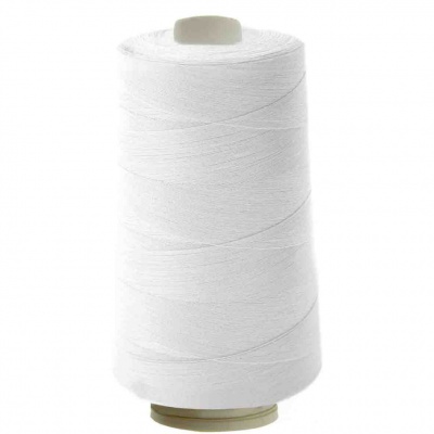 Швейные нитки (армированные) 28S/2, нам. 2 500 м, цвет белый - купить в Березниках. Цена: 148.95 руб.