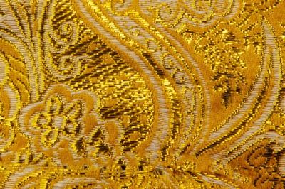 Ткань костюмная жаккард №12, 140 гр/м2, шир.150см, цвет жёлтый - купить в Березниках. Цена 383.29 руб.