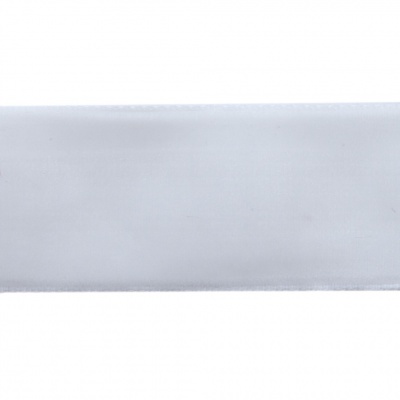 Лента бархатная нейлон, шир.25 мм, (упак. 45,7м), цв.01-белый - купить в Березниках. Цена: 991.10 руб.