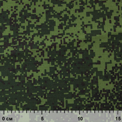 Униформ Рип Стоп 80/20 полиэфир/хлопок, 205 г/м2,  принтованный темно-зеленый, ВО, шир. 150 см - купить в Березниках. Цена 191.15 руб.