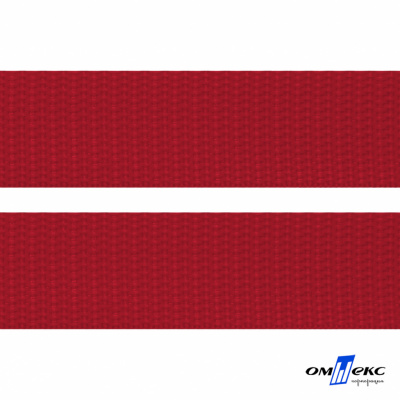 Красный- цв.171 -Текстильная лента-стропа 550 гр/м2 ,100% пэ шир.20 мм (боб.50+/-1 м) - купить в Березниках. Цена: 318.85 руб.