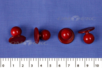 Пуговица поварская "Пукля", 10 мм, цвет красный - купить в Березниках. Цена: 2.28 руб.