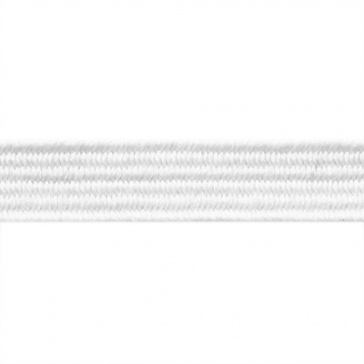 Резиновые нити с текстильным покрытием, шир. 6 мм (182 м/уп), цв.-белый - купить в Березниках. Цена: 705.59 руб.
