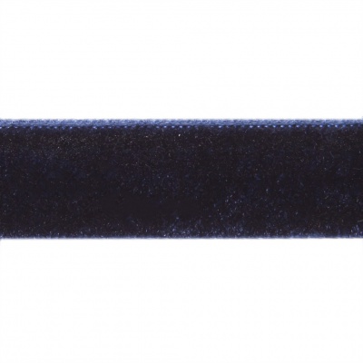 Лента бархатная нейлон, шир.12 мм, (упак. 45,7м), цв.180-т.синий - купить в Березниках. Цена: 411.60 руб.