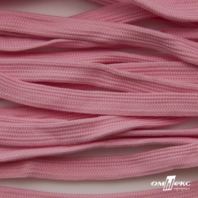 Шнур плетеный (плоский) d-12 мм, (уп.90+/-1м), 100% полиэстер, цв.256 - розовый - купить в Березниках. Цена: 8.62 руб.