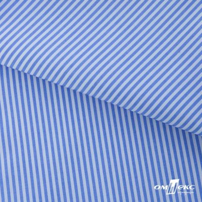 Ткань сорочечная Полоска Кенди, 115 г/м2, 58% пэ,42% хл, шир.150 см, цв.2-голубой, (арт.110) - купить в Березниках. Цена 306.69 руб.