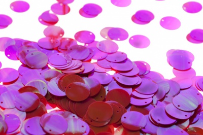Пайетки "ОмТекс" россыпью,CREAM,круг 20 мм/упак.50+/-2 гр, цв. 15-розовый - купить в Березниках. Цена: 80.93 руб.