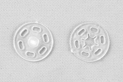 Кнопки пришивные пластиковые 15 мм, блистер 24шт, цв.-прозрачные - купить в Березниках. Цена: 68.79 руб.