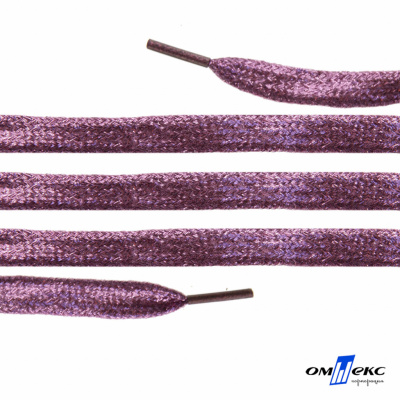 Шнурки #107-01, плоские 130 см, цв.розовый металлик - купить в Березниках. Цена: 35.45 руб.