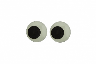 Глазки для игрушек, круглые, с бегающими зрачками, 10 мм/упак.50+/-2 шт, цв. -черно-белые - купить в Березниках. Цена: 35.20 руб.
