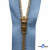 Молнии джинсовые металл т-5, 18 см латунь (YG), цв.-деним (231) - купить в Березниках. Цена: 22.80 руб.