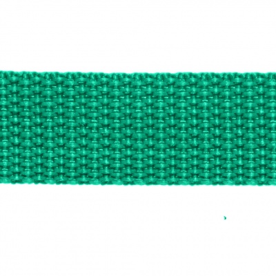 Стропа текстильная, шир. 25 мм (в нам. 50+/-1 ярд), цвет яр.зелёный - купить в Березниках. Цена: 397.52 руб.