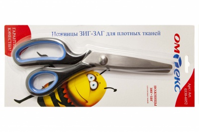 Ножницы арт.0330-6052 "ЗИГ-ЗАГ" 5 мм, для плотных тканей , 9"/ 229 мм - купить в Березниках. Цена: 733.08 руб.