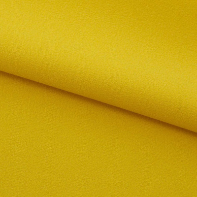 Креп стрейч Амузен 14-0756, 85 гр/м2, шир.150см, цвет жёлтый - купить в Березниках. Цена 194.07 руб.