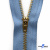 Молнии джинсовые металл т-4, 18 см латунь (YG), цв.-деним (231) - купить в Березниках. Цена: 21.57 руб.