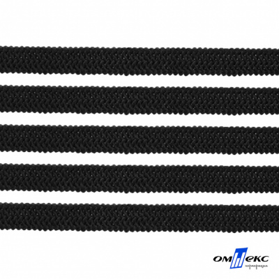 Лента эластичная вязанная (резинка) 4 мм (200+/-1 м) 400 гр/м2 черная бобина "ОМТЕКС" - купить в Березниках. Цена: 1.78 руб.