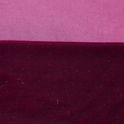 Бархат стрейч №2, 240 гр/м2, шир.160 см, (2,6 м/кг), цвет бордо - купить в Березниках. Цена 740.88 руб.