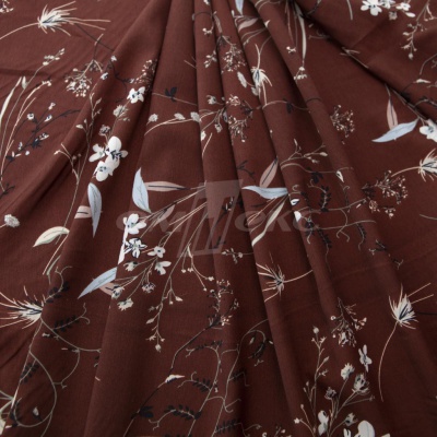Плательная ткань "Фламенко" 2.2, 80 гр/м2, шир.150 см, принт растительный - купить в Березниках. Цена 239.03 руб.
