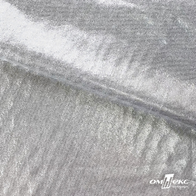Трикотажное полотно голограмма, шир.140 см, #602 -белый/серебро - купить в Березниках. Цена 385.88 руб.