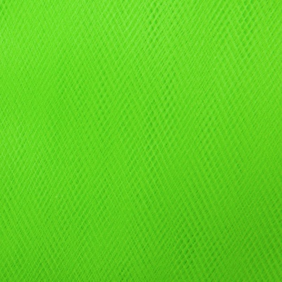 Фатин матовый 16-142, 12 гр/м2, шир.300см, цвет неон.зелёный - купить в Березниках. Цена 100.92 руб.