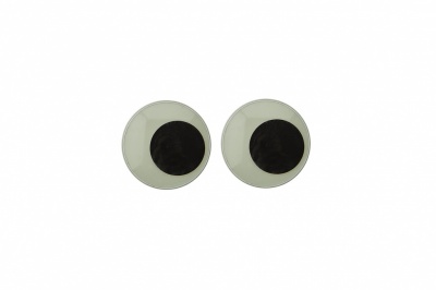 Глазки для игрушек, круглые, с бегающими зрачками, 8 мм/упак.50+/-2 шт, цв. -черно-белые - купить в Березниках. Цена: 15.88 руб.