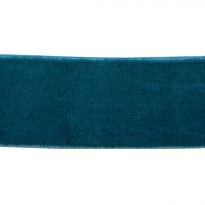 Лента бархатная нейлон, шир.25 мм, (упак. 45,7м), цв.65-изумруд - купить в Березниках. Цена: 991.10 руб.