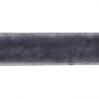 Лента бархатная нейлон, шир.12 мм, (упак. 45,7м), цв.189-т.серый - купить в Березниках. Цена: 457.61 руб.