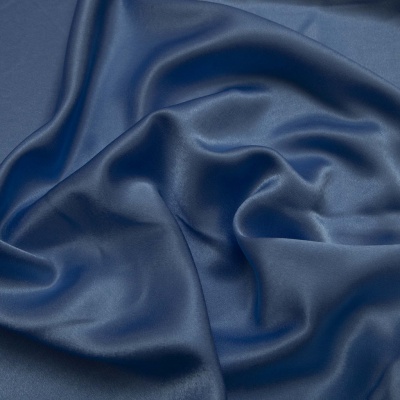 Поли креп-сатин 16-4132, 125 (+/-5) гр/м2, шир.150см, цвет голубой - купить в Березниках. Цена 155.57 руб.