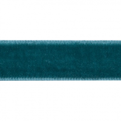 Лента бархатная нейлон, шир.12 мм, (упак. 45,7м), цв.65-изумруд - купить в Березниках. Цена: 392 руб.