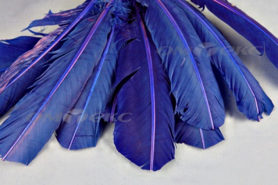 Декоративный Пучок из перьев, перо 23см/синий - купить в Березниках. Цена: 12.34 руб.