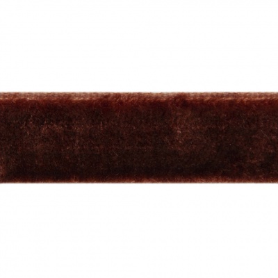 Лента бархатная нейлон, шир.12 мм, (упак. 45,7м), цв.120-шоколад - купить в Березниках. Цена: 396 руб.